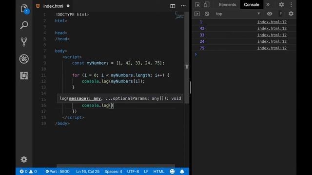 JavaScript forEach Loop Tutorial with Example смотреть онлайн
