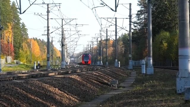 Сдвоенная ЭС2Г-012/013 "Ласточка" сообщением Выборг — Санкт-Петербург с приветливым машинстом смотреть онлайн