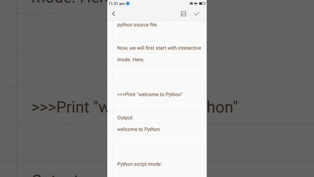 #2.Python mode of writing code, Interactive mode of python, script mode of python, Python program смотреть онлайн