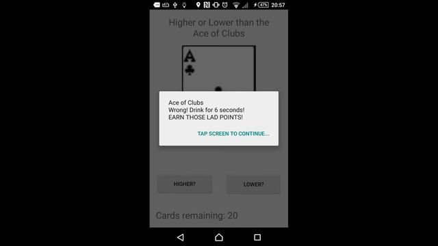 Higher or lower card game app for Android смотреть онлайн