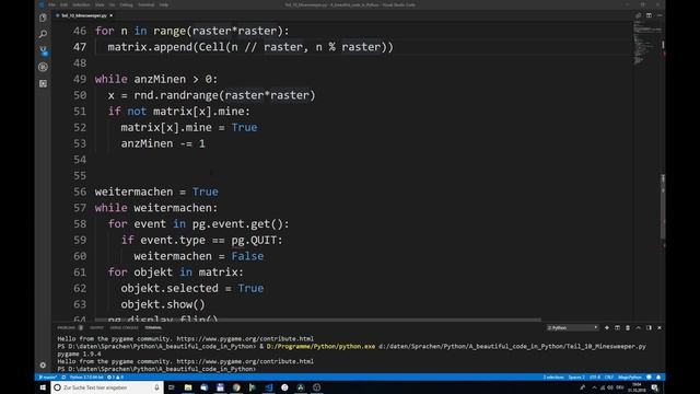 Python lernen, #10 Minesweeper смотреть онлайн
