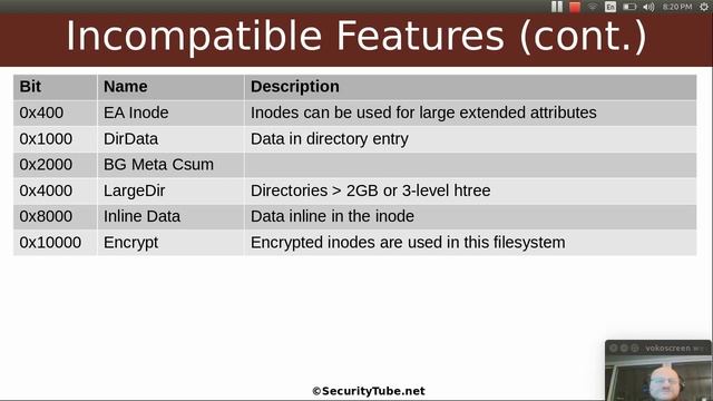 Pentester Academy Linux Forensics course Filesystem analysis part4 Ext filesystem incompatible смотреть онлайн
