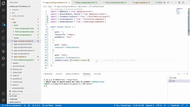 Can deactivate guard | Guards in angular | Angular 16 смотреть онлайн
