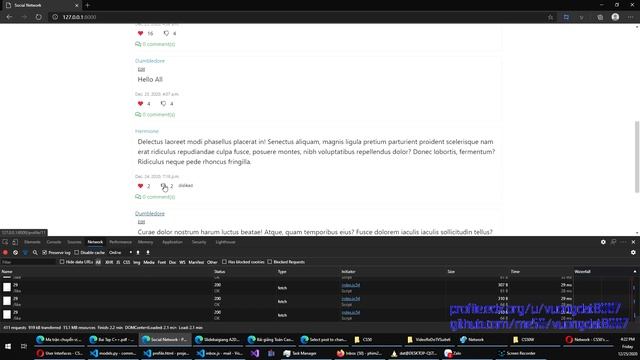 CS50’s Web Programming with Python and JavaScript - Project 4 Network смотреть онлайн