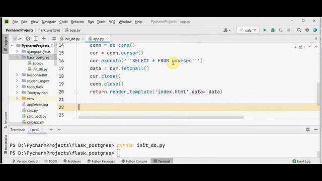 Build Flask App - PostgreSQL CRUD operations смотреть онлайн