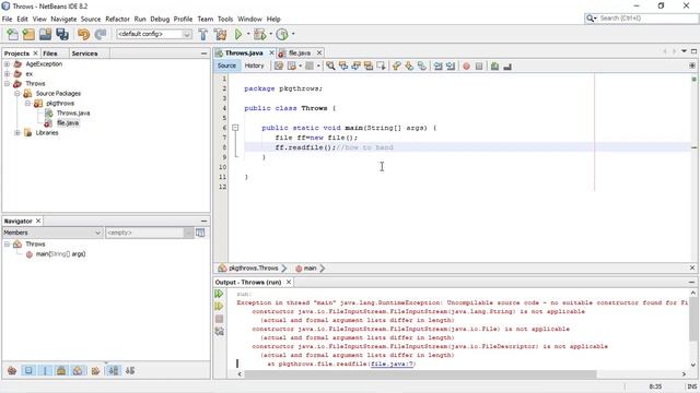 Throws Exception handling in java how to use Throws in java смотреть онлайн