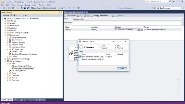 план обслуживания sql server management studio / sql server management studio service plan смотреть онлайн