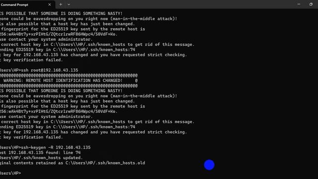 How to fix WARNING REMOTE HOST IDENTIFICATION HAS CHANGED|| Host key verification failed смотреть онлайн
