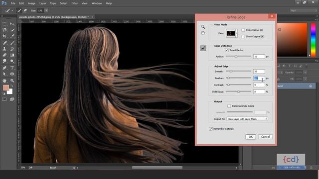 Photoshop Tutorial Class -8 || Select hair in Photoshop (Refine Edges) смотреть онлайн
