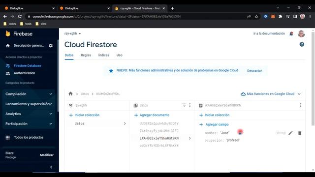 Como obtener datos específicos (WHERE) en Firestore Cloud (Firebase) desde Dialogflow en Español смотреть онлайн