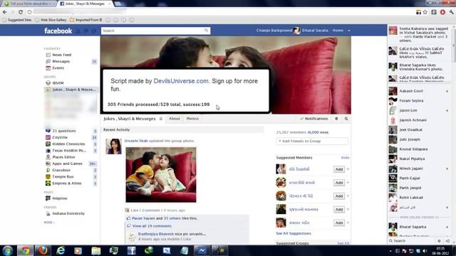 How to add all friends to facebook group in just one click Updated at 3/1/2013 !!! смотреть онлайн