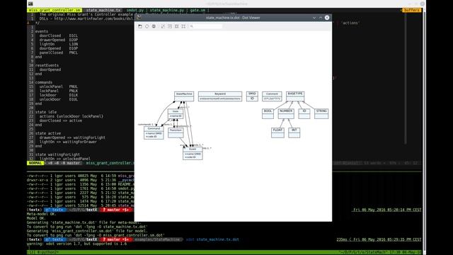 Implementing Martin Fowler's State Machine DSL in textX смотреть онлайн