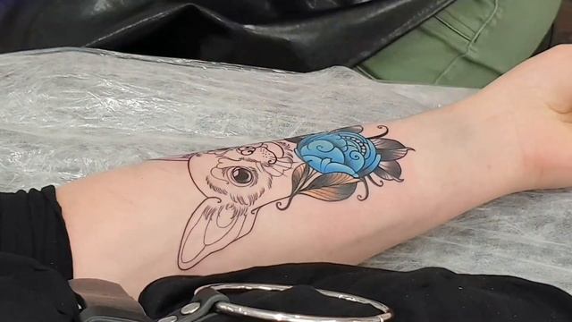 Doggie Neo Traditional Tattoo Time Lapse смотреть онлайн