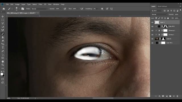 How to turn your eyes into white demon eyes in Photoshop смотреть онлайн