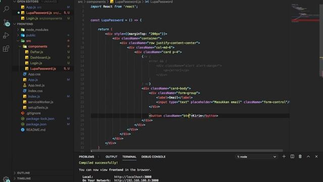 #14 Integrasi API Lupa Password dan Membuat Form Lupa Password dengan React Js, Bootstrap смотреть онлайн