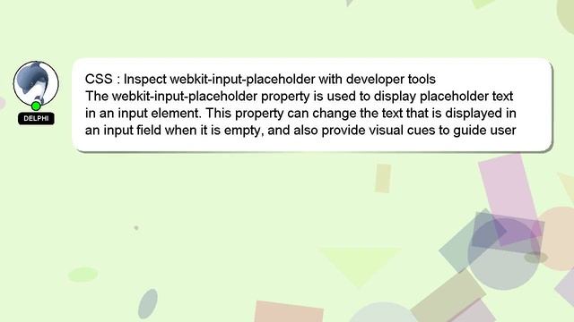CSS : Inspect webkit-input-placeholder with developer tools смотреть онлайн