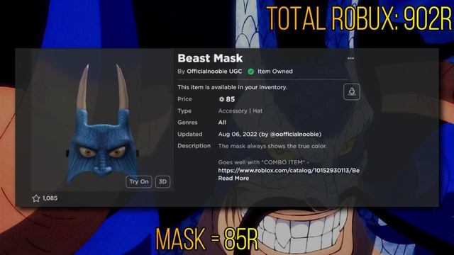 ROBLOX AVATAR: Kaido Hybrid(One Piece) | How to make it смотреть онлайн