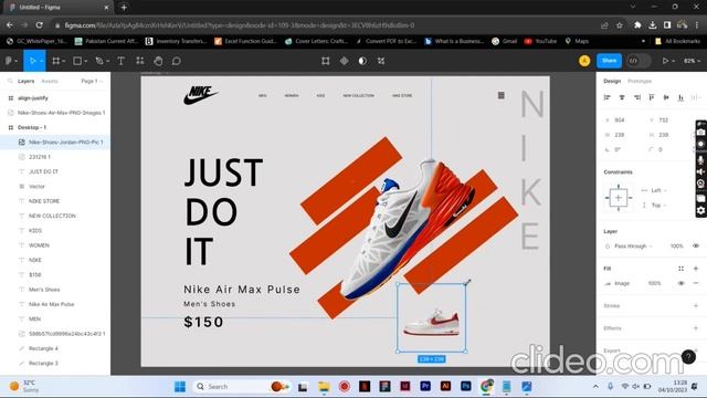 Nike Sneakers Web Ui design in Figma Tutorial смотреть онлайн