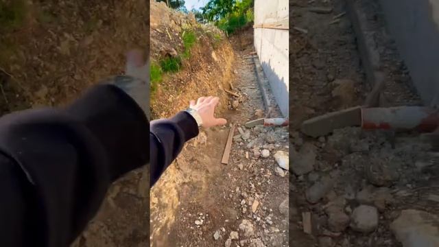 Подключение электричества к участку, установка камеры наблюдения. Строительства фундамента. смотреть онлайн