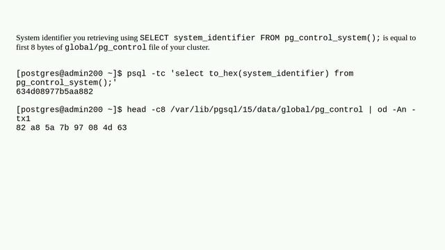 way to get system_identifier from files in data directory on disk смотреть онлайн
