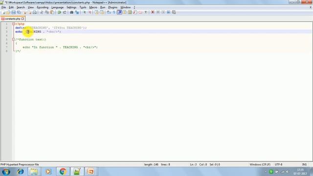 PHP Tutorials #6 - Constants смотреть онлайн