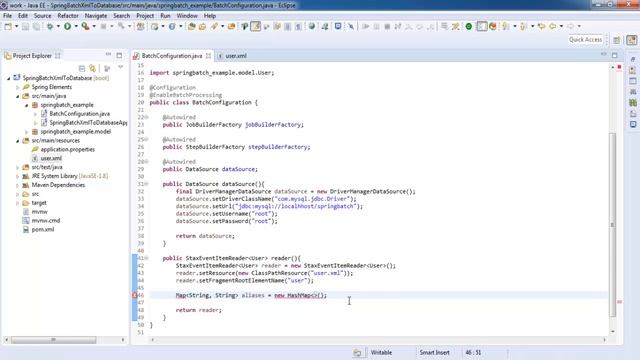 Spring Boot Batch Read XML file and write to MySQL Database - Spring batch tutorial for beginners смотреть онлайн