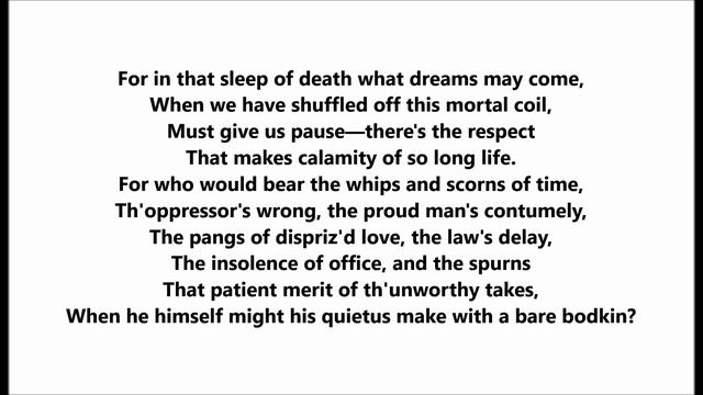 Hamlet's Soliloquy William Shakespeare (1911) Frank Burbeck To be or not to be that is the questio смотреть онлайн