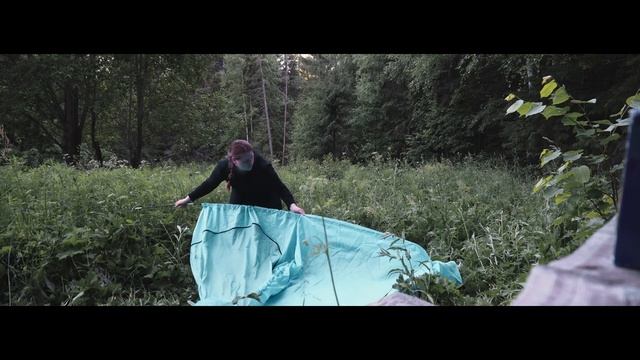 Велопоход. Первая ночевка с палаткой в лесу. Дикие звери! смотреть онлайн