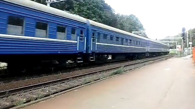 ЧС4 с пассажирким составом Гродно Минск о п Курасовщина 13 авг 2016 смотреть онлайн
