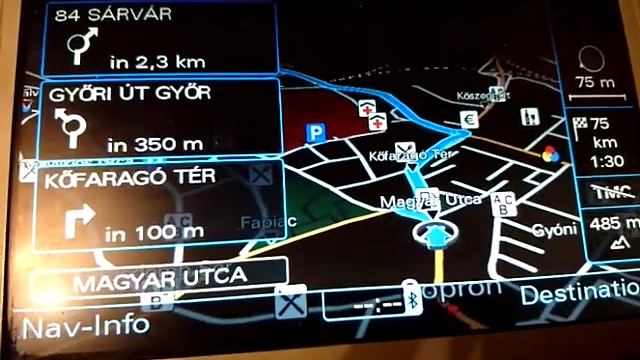 Audi MMI 3G HIGH magyar navigációs hang смотреть онлайн