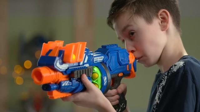 Автомат с мягкими пулями на батарейках BlazeStorm ZC7087 смотреть онлайн