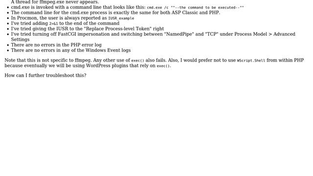 DevOps & SysAdmins: PHP exec() over UNC path on Windows смотреть онлайн