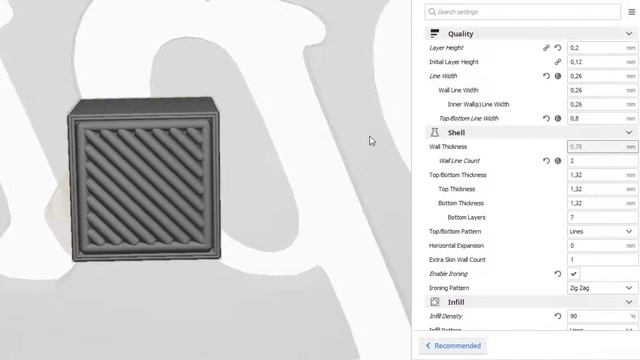 Top/bottom line width - Cura setting " 3D printer " смотреть онлайн