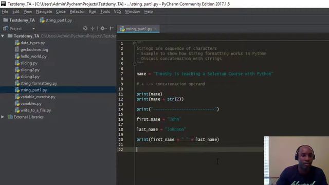 Learn Selenium Python For Absolute Beginners Tutorial 8: (String Manipulation - Part I) смотреть онлайн