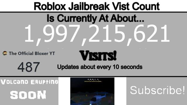 LIVE Roblox Jailbreak Visit Counter! смотреть онлайн