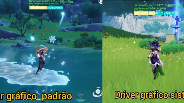 Poco F4 GT genshin impact usando o drive do sistema e do drive gráfico padrão veja está diferença смотреть онлайн