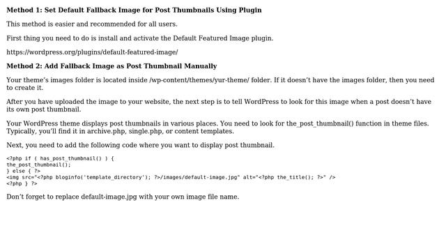 Wordpress: Fallback default image when there is no featured image (2 Solutions!!) смотреть онлайн