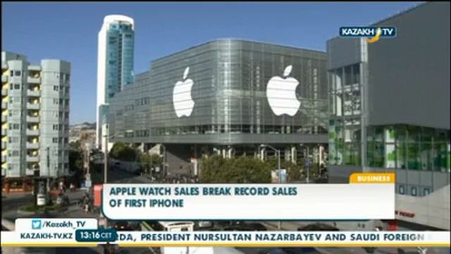 Продажи Apple Watch превысили объем iPhone - KazakhTV смотреть онлайн