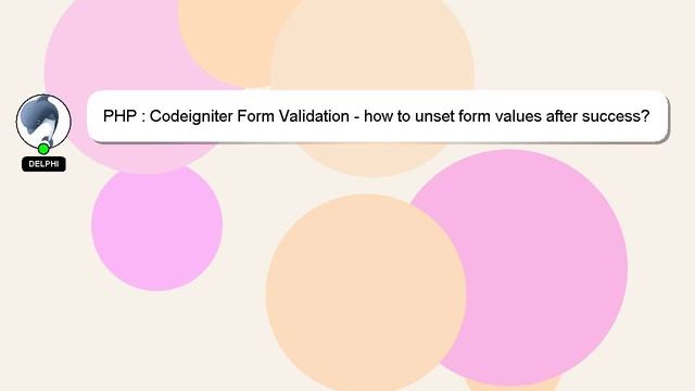 PHP : Codeigniter Form Validation - how to unset form values after success? смотреть онлайн