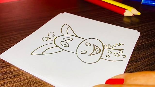Как нарисовать жираф ?/ милый жираф/ просто рисуем/ легко рисуем/как научится . смотреть онлайн