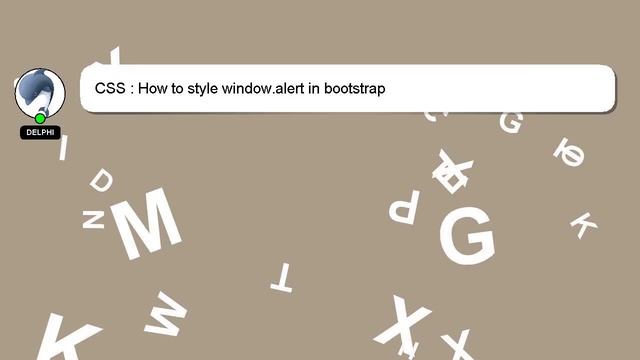CSS : How to style window.alert in bootstrap смотреть онлайн