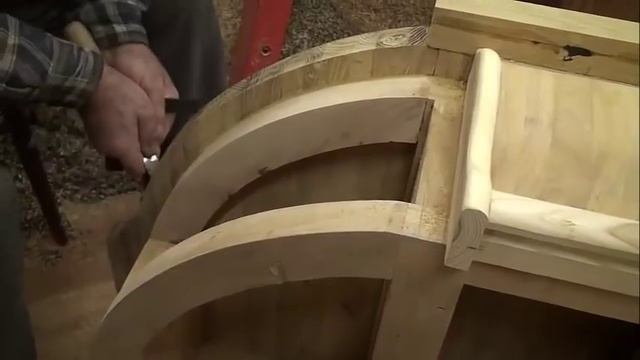 Делаем угловую часть фасада для кухни из дерева смотреть онлайн