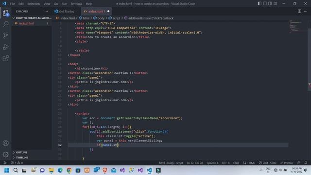 How to create an Accordion using CSS & Javascript #html #css #javascript #accordion смотреть онлайн