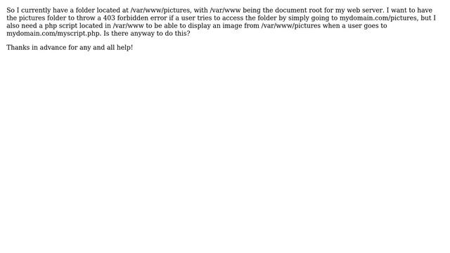How to Protect a Folder from Browser access but allow PHP scripts to acess it? смотреть онлайн