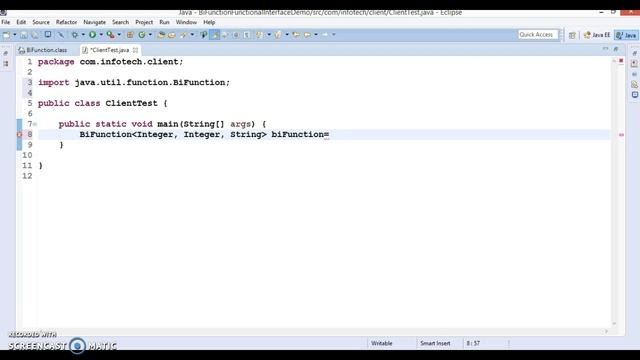 BiFunction Functional Interface in JAVA 8 | writing lambda for BiFunction Functional Interface смотреть онлайн