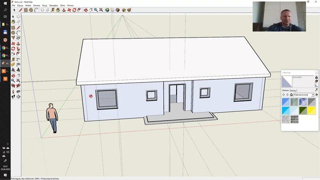 SketchUP. Projekt domu część 5. Okna i dach. смотреть онлайн
