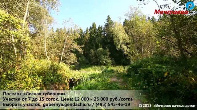 Загородная недвижимость. Дачные поселки «Мечтаево», «Лесная губерния», «Хорошилово». смотреть онлайн