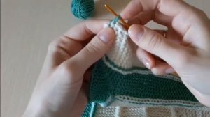Обвязка края крючком: рачий шаг