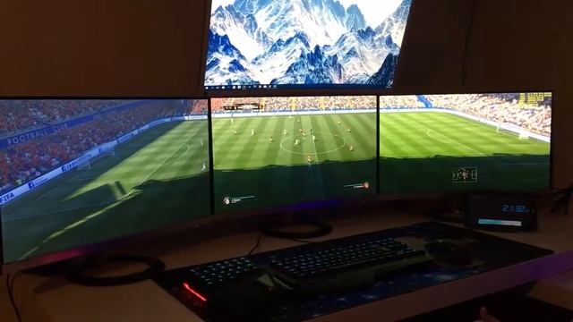FIFA 17 ON NVIDIA SURROUND 3 SCREEN (GTX 1070 SLI 60FPS) смотреть онлайн