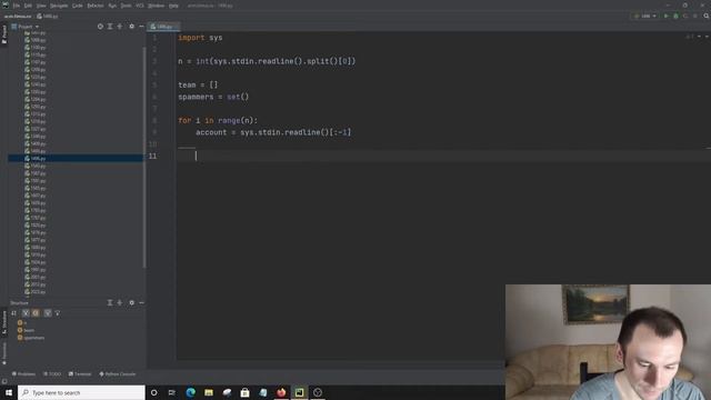 #0040 — Решение задачи «1496. Спамер» с сайта acm.timus.ru на python смотреть онлайн